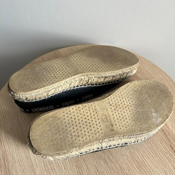 Givenchy Black Leather Espadrilles sz 39 - Picture 7 of 9